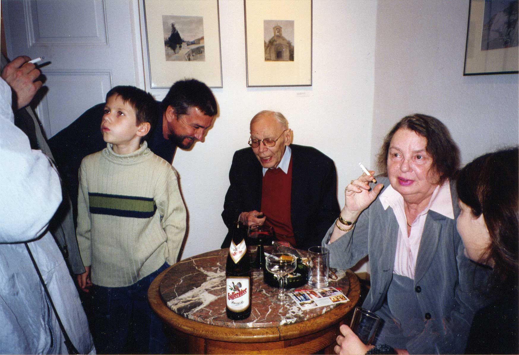 Werner Tübke und Gattin in seiner Ausstellung zur Vernissage