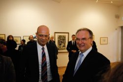 Ministerpräsident Reiner Haselhoff und Oberbürgermeister Dr. Bernd Wiegand zur Vernissage
