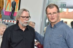 Uwe Pfeifer und der Galerist Klaus Hebecker