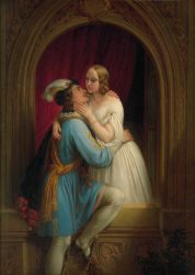 Johann Nepomuk Ender, Romeo und Julia, um 1830,  Öl auf Leinwand, Sammlung Helmut Klewan, München