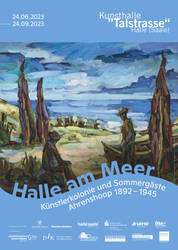 Plakat zur Ausstellung "Halle am Meer"